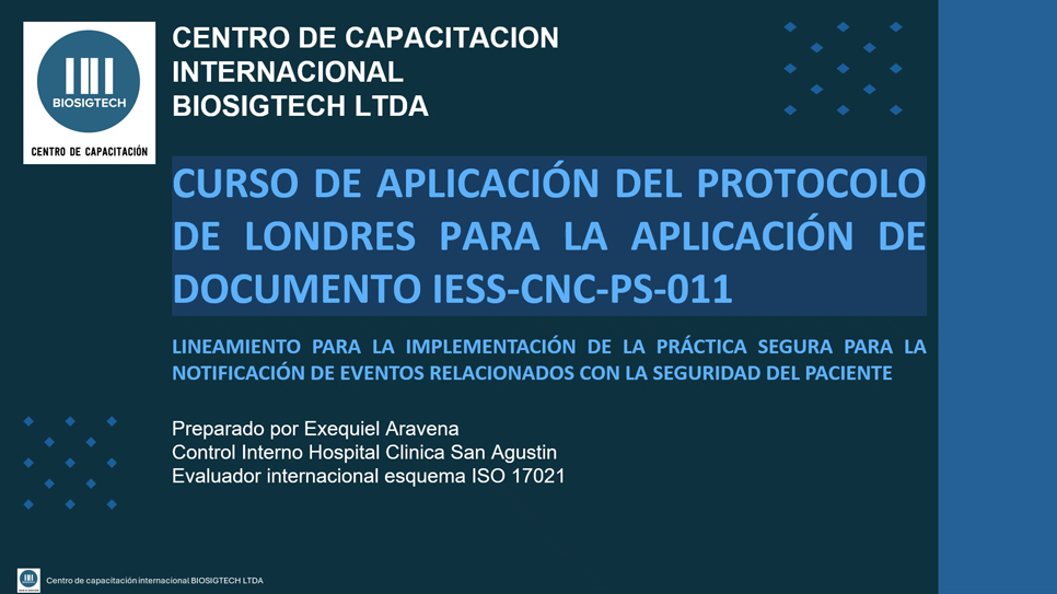 Aplicación del protocolo de Londres para la aplicación de documento IESS-CNC-PS-011